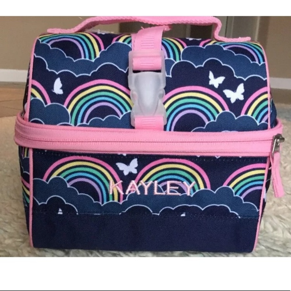 KAYLEY POTTERY‎ BARN RETRO Rainbow lunch bag box